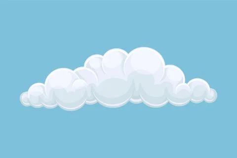 Light blue sky with white cloud vector illustration Stock Illustration