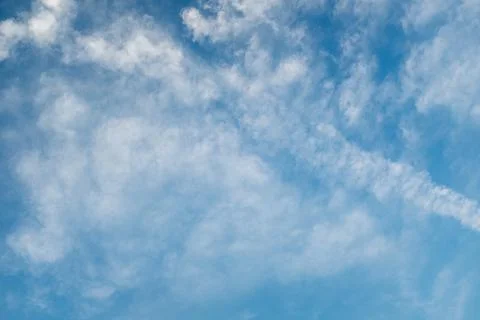 Light blue sky with white clouds. Creative sky background for celebration and Stock Illustration