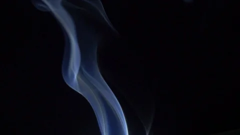 Light blue smoke on black background. Stock Footage 114584824