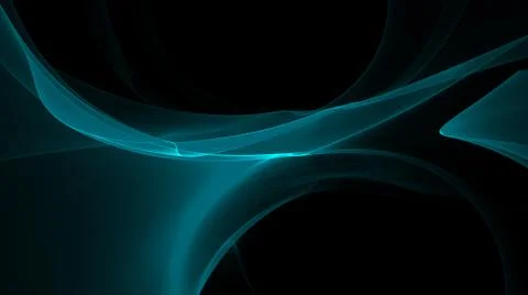 Light blue smoke on black Stock Illustration
