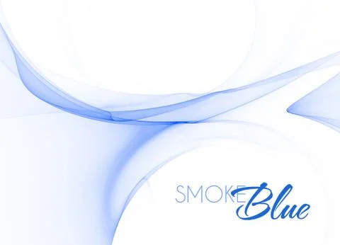 Light blue smoke on white Stock Illustration