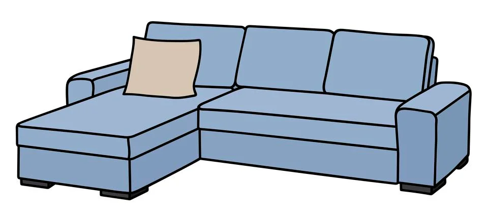 Light blue sofa Stock Illustration