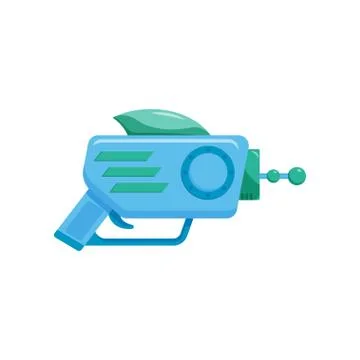 Light Blue Space Laser Ray Gun Blaster Vector Illustration Stock Illustration