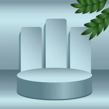 Light blue spacious studio, web banner template for advertising - Vector Stock Illustration