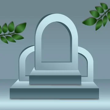 Light blue spacious studio, web banner template for advertising - Vector Stock Illustration