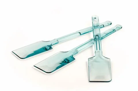 Light blue spatula kitchenware Stock Photos