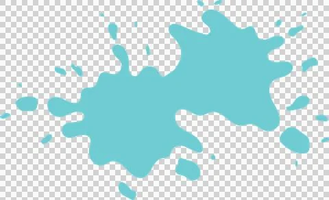 A light blue splash of liquid expands against a stark black background, dyn.. Stock Illustration