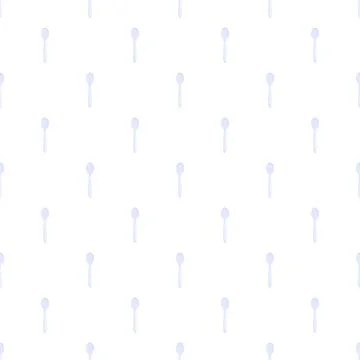 Light blue spoon repeating seamless pattern background Stock Illustration