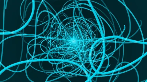 LIght Blue Squiggle Line Zoom Stock Footage 100706897