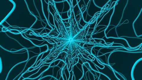 Light Blue Squiggle Star Zoom Stock Footage 100907958
