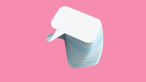 Light blue stickers, dialog box on a pink background. 스톡 동영상 273204987