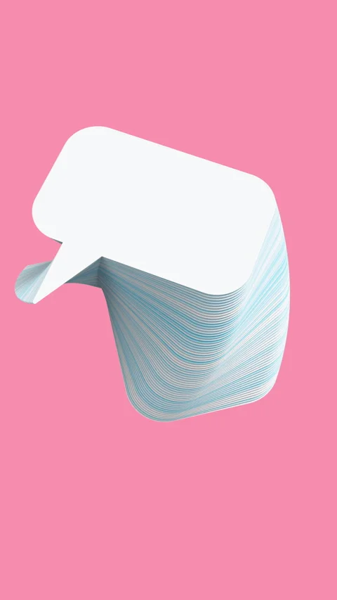 Light blue stickers, dialog box on a pink background. Video stock 273205010