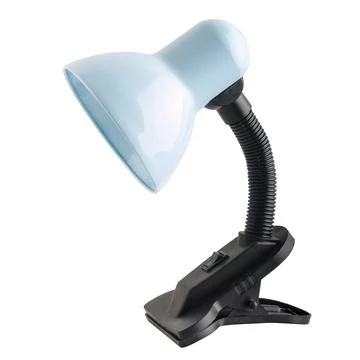 Light blue table lamp in a classic style on the clip Stock Photos