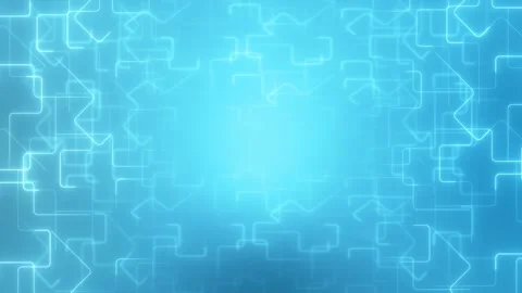 Light blue tech pattern background soft geometric lines, glowing corners, Stock Footage 333974812