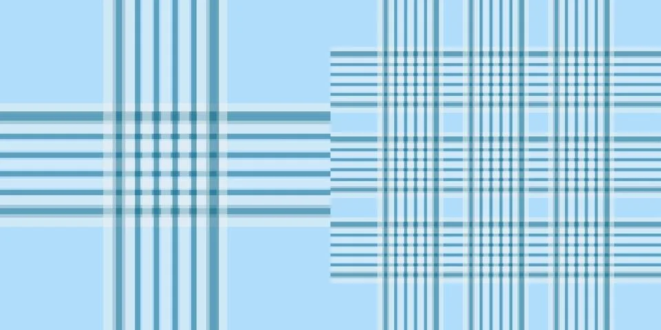 Light blue textile fabric with check pattern Stock Illustration