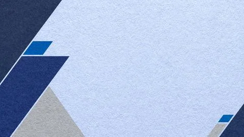 Light blue textured paper background with navy, gray geometric corners, copy  Stock Illustration