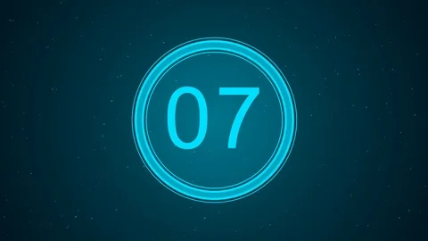 Light Blue Timer Countdown Stock Footage 99655036