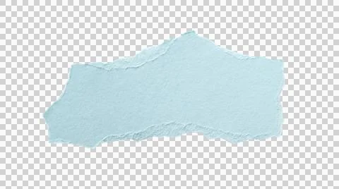 Light blue torn paper scrap with deckle edges and rough texture isolated on.. Stock Illustration