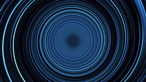 Light blue tunnel animation background. 2D rendered computer graphic Stock Footage 187454514
