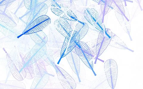 Light BLUE vector abstract pattern with leaves. Stock Illustration