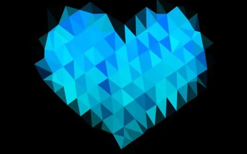 Light BLUE vector abstract polygonal cover. Stockillustratie