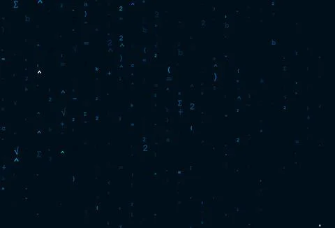 Light BLUE vector backdrop with algebra elements. イラスト素材
