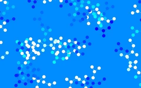 Light BLUE vector backdrop with artificial intelligence data. 库存插图