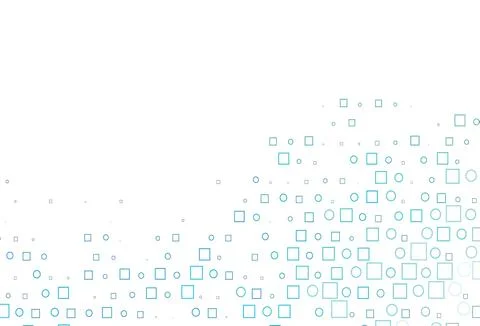 Light BLUE vector backdrop with dots, spots, cubes. Illustrazione stock