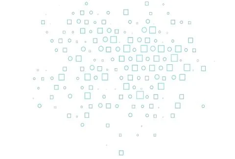 Light BLUE vector backdrop with dots, spots, cubes. Illustrazione stock