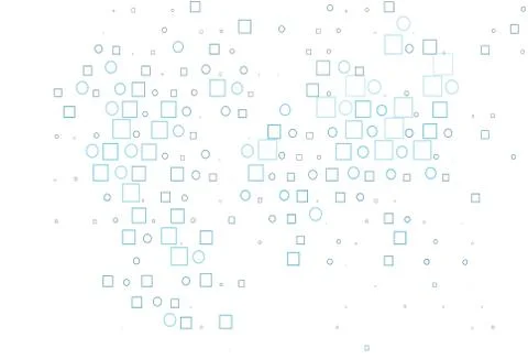 Light BLUE vector backdrop with dots, spots, cubes. Illustrazione stock