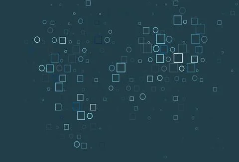 Light BLUE vector backdrop with dots, spots, cubes. Illustrazione stock