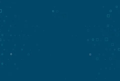 Light BLUE vector backdrop with dots, spots, cubes. Illustrazione stock