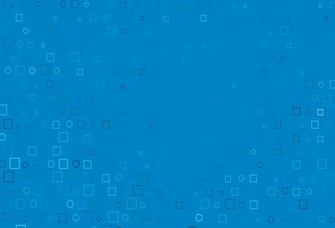 Light BLUE vector backdrop with dots, spots, cubes. Illustrazione stock