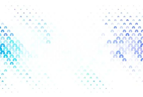 Light BLUE vector backdrop with rainbows, clouds. Illustrazione stock