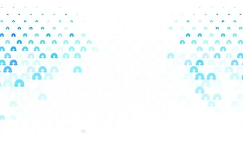 Light BLUE vector backdrop with rainbows, clouds. Illustrazione stock