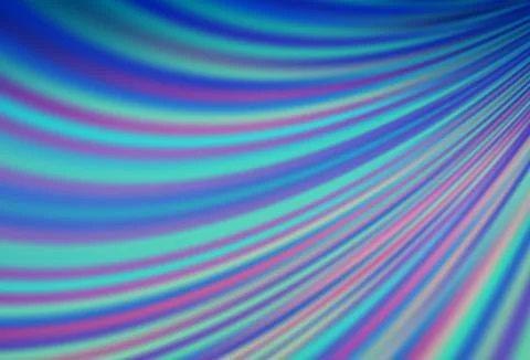 Light BLUE vector background with bent lines. Stock Illustration