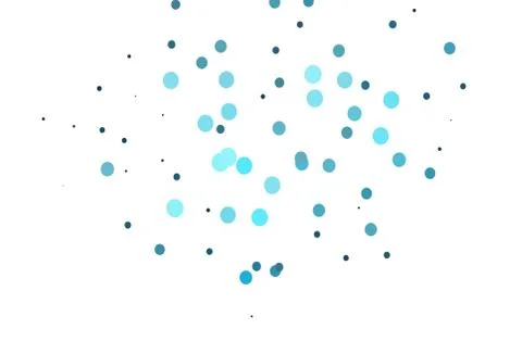 Light BLUE vector background with bubbles. Stockillustratie