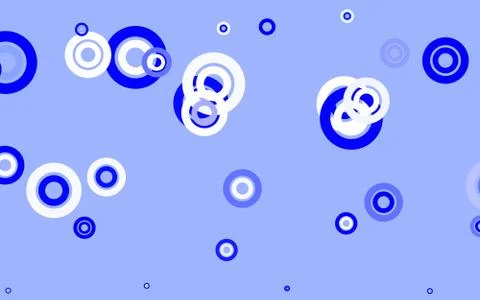 Light BLUE vector background with bubbles. Stock Illustration