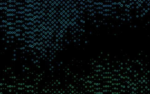 Light BLUE vector background with bubbles. Stock Illustration