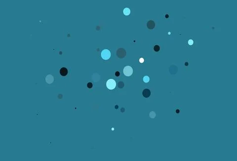 Light BLUE vector background with bubbles. Stock Illustration