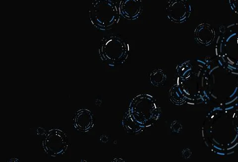 Light BLUE vector background with bubbles. Stock Illustration