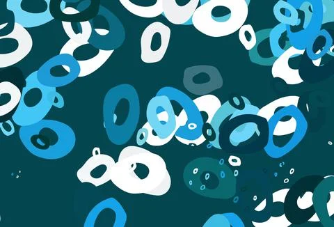 Light BLUE vector background with bubbles. Stock Illustration