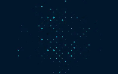 Light BLUE vector background with bubbles. Stock Illustration