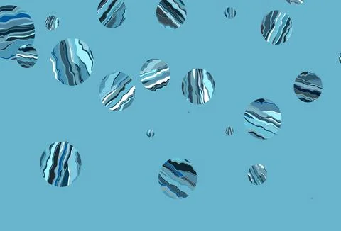 Light blue vector background with bubbles. Illustrazione stock