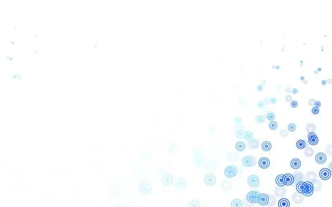 Light BLUE vector background with bubbles. Stockillustratie