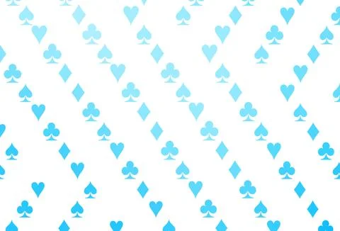 Light BLUE vector background with cards signs. Stock Illustration