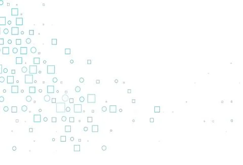Light BLUE vector background with circles, rectangles. Stock Illustration
