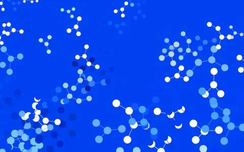 Light BLUE vector background with forms of artificial intelligence. Ilustración de archivo