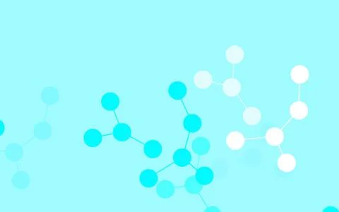 Light BLUE vector background with forms of artificial intelligence. Illustrazione stock
