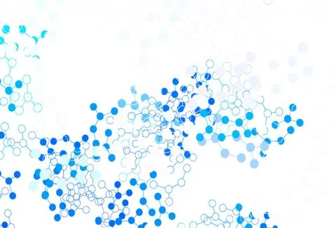 Light BLUE vector background with forms of artificial intelligence. 库存插图